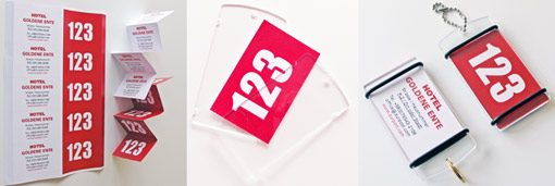 Kunststoff-Hotelschl&uuml;sselanh&auml;nger